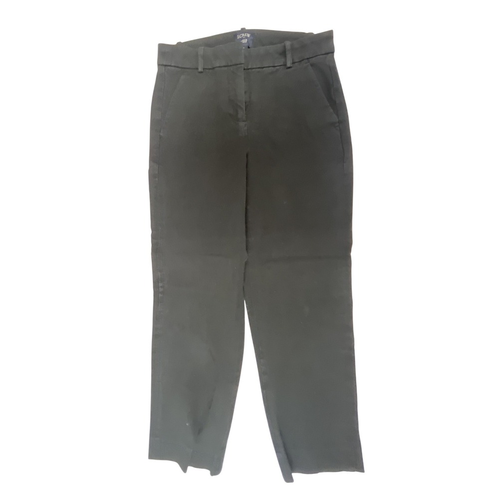 J.Crew Kallie‎ Pant Black Straight Leg Mid Rise Work Trousers Womens Size 0
